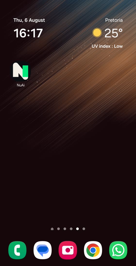 The NuAi icon installed on a phone home screen